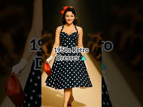 1950s Retro Dresses #ai #aiart #aivideo #ootd #vintage #retro #fashion #1950s #trendingshorts #trend