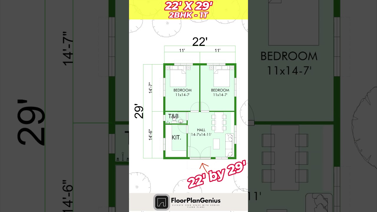 Affordable 2-Bedroom House Plan 🏡