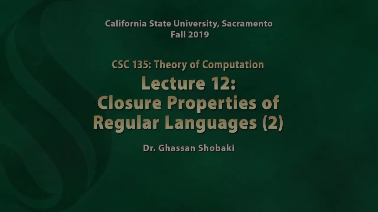 Understanding Closure Properties of Regular Languages 📚 - Theory of Computation Lecture 12