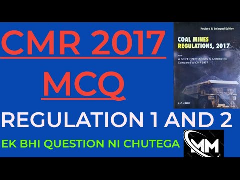CMR 2017 MCQ: Regulation 1 & 2 Definitions 📚