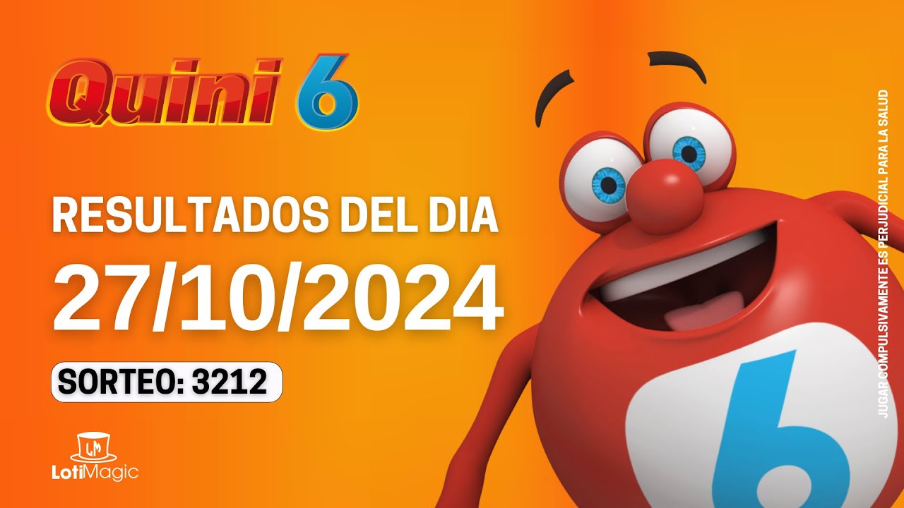 Resultados del sorteo quini 6 del Domingo 27 de Octubre del 2024