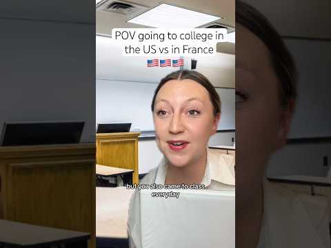 POV going to college in the US vs in France #usa #france #college #cultureshock #americaninfrance