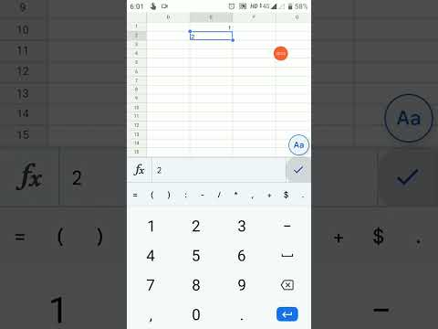 How to autofill with numbers in Google sheets on Android.