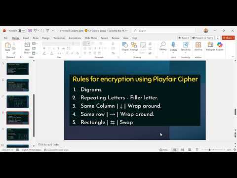 Lec-16 - Network Security - (Playfair Cipher)