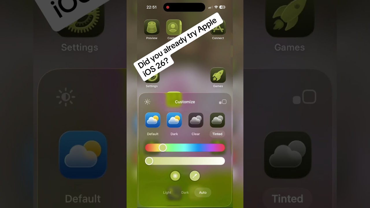 iOS 26 Liquid Glass Icon Customization ✨