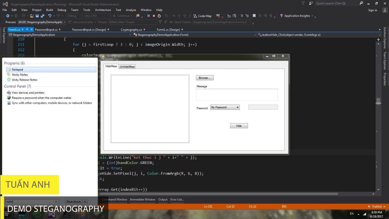 Secure Your Data with Steganography & AES Encryption in C# 🖼️