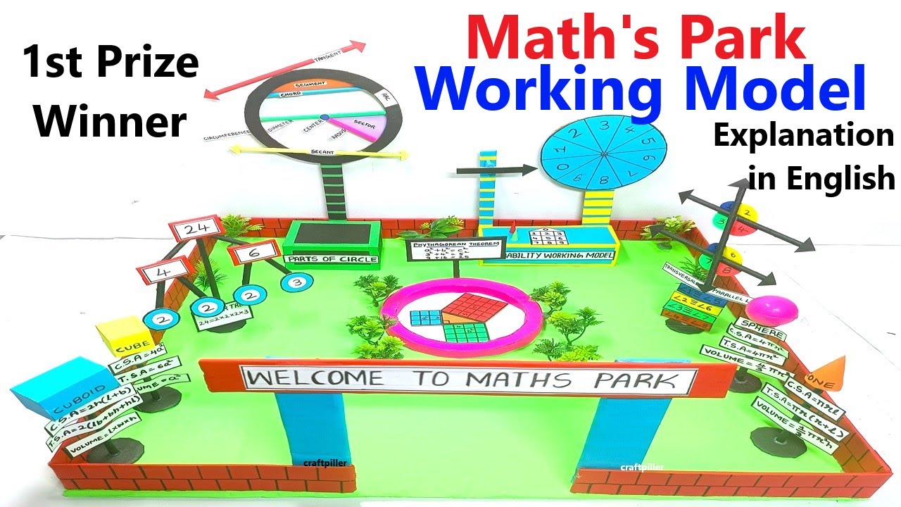 Innovative DIY Maths Park Working Model Explained | Easy Craft Projects for Students