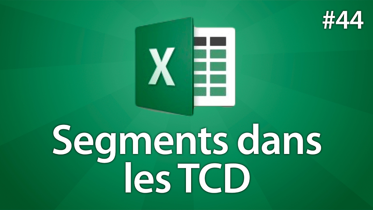 Excel 2016 : Segments dans un tableau croisé dynamique 📊