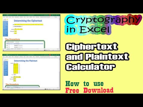 Cryptography in Excel | Ciphertext & Plaintext Calculator | How to use | Free download