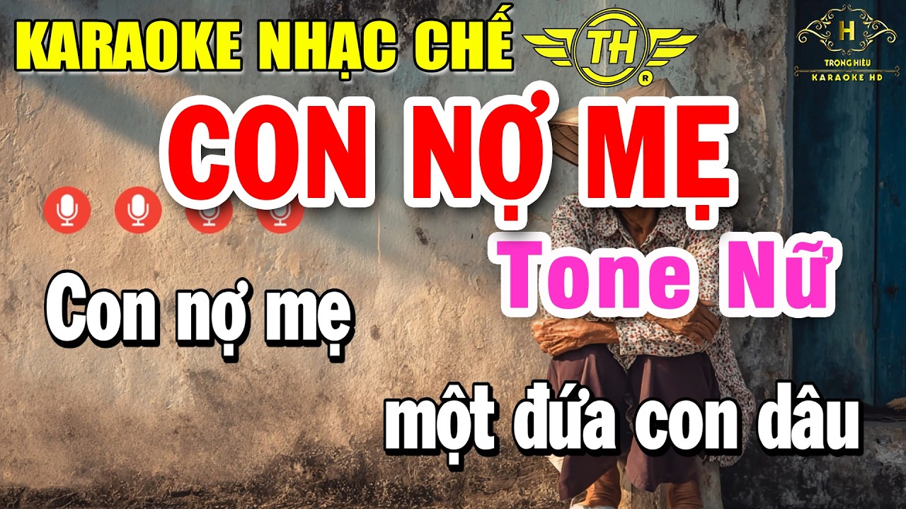 Con Nợ Mẹ Nhạc Chế Karaoke Tone Nữ ( Am ) Nhạc Sống Dễ Hát | Trọng Hiếu