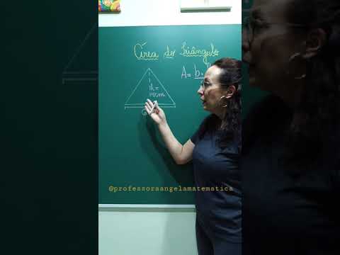 Área do Triângulo - #shorts - Vídeos Curtos - Professora Angela