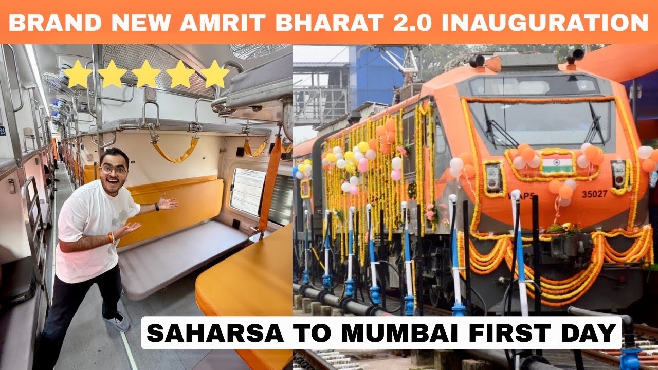 सहरसा से मुंबई Brand New Luxurious Amrit Bharat 2.0 Inaugural Train Journey | Indian Railways