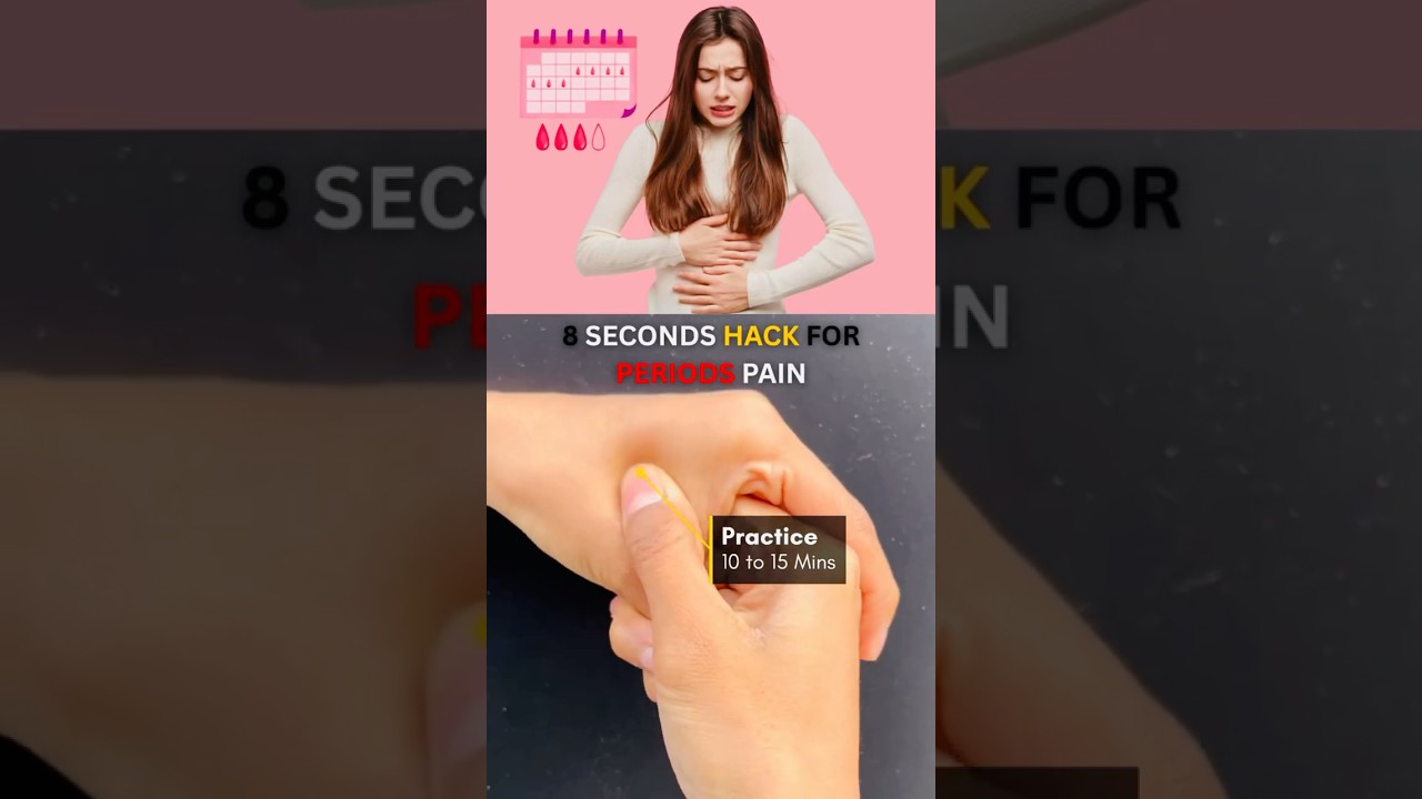 8-Second Yoga Hack for Menstrual Cramps Relief | Short Period Pain Relief Exercises