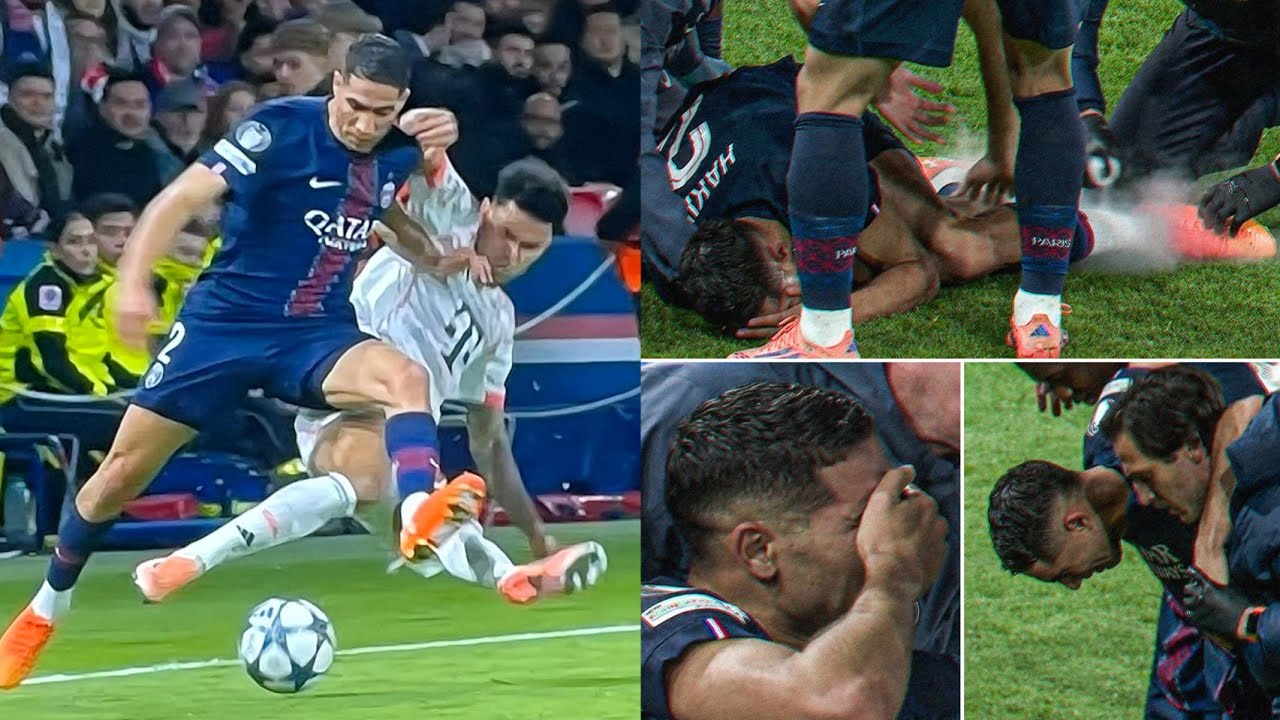 Gol De Luis Díaz Hoy | Achraf Hakimi injury | Díaz Red card tackle | Díaz Tarjeta roja | PSG Bayern