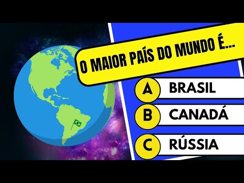 QUÃO BOM É O SEU CONHECIMENTO GEOGRÁFICO? 🌎🧠🙄 QUIZ SOBRE CONHECIMENTOS GERAIS DE GEOGRAFIA