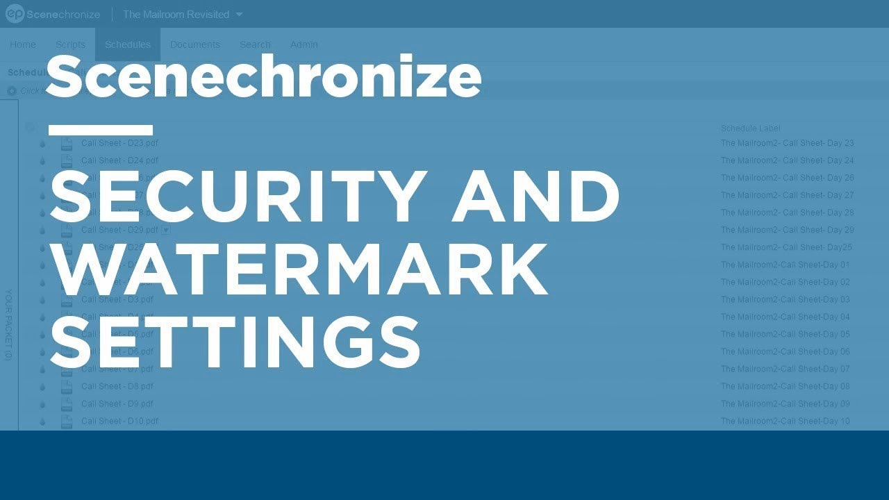 Master Scenechronize POA: Security & Watermark Settings Guide 🔒