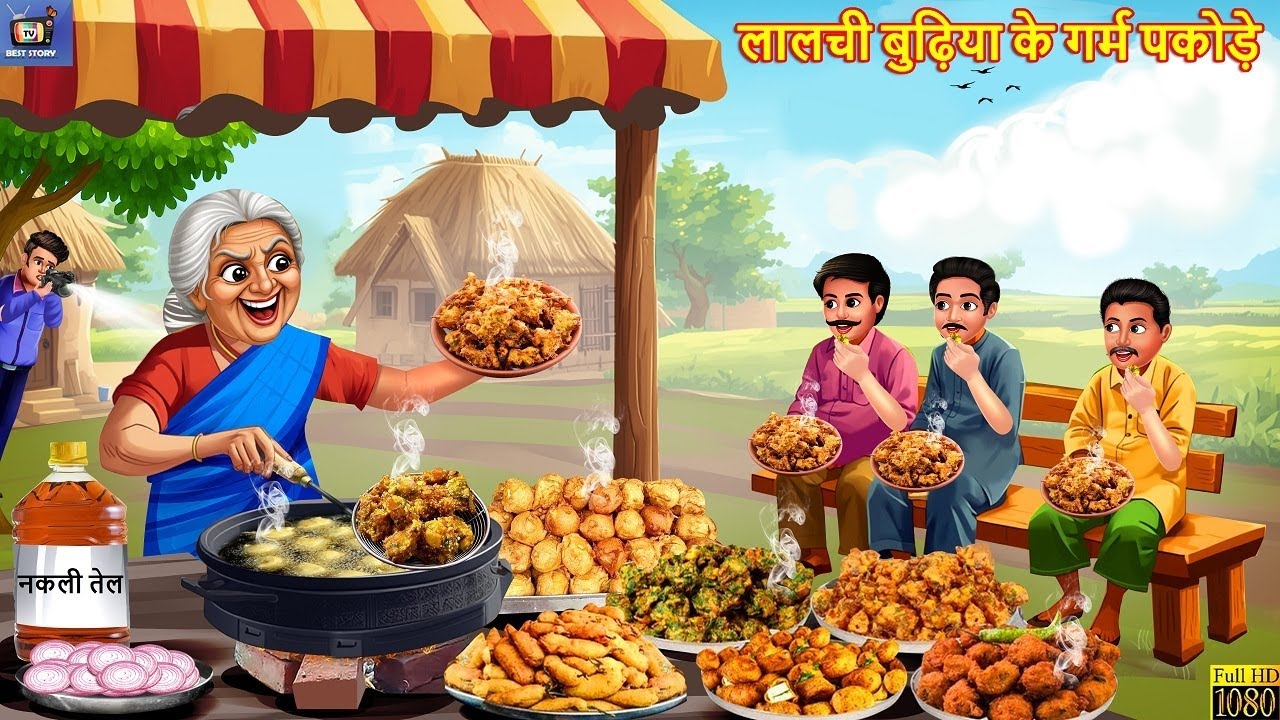 लालची बुढ़िया के गरम पकोड़े 🥘