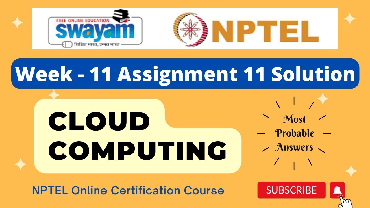 Cloud Computing Week 11 Solutions | NPTEL & Swayam