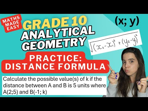 Analytical Geometry Grade 10: Practice with the Distance Formula