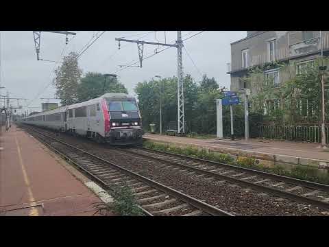 Gare De Melun Passages D’Un BB 26017 Et Voitures Corail Toez #train #sncf #corail
