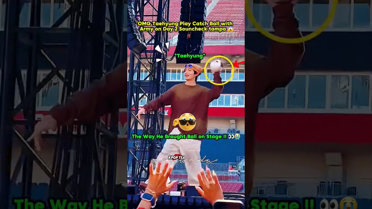 Taehyung Throws Ball at Fans During BTS Tampa Day 2 🎤