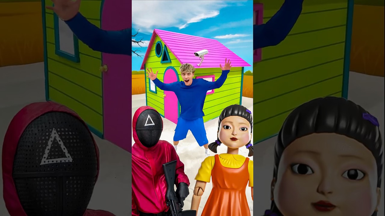 Epic Showdown: Squid Game House vs Guards 🏠🦑🥷