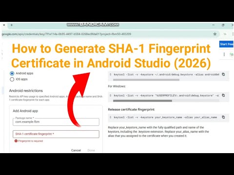 Get SHA-1 Fingerprint for Android App 🔑