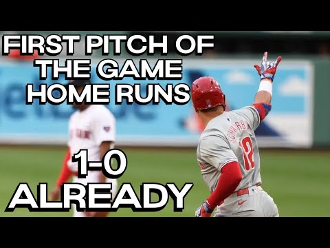 Home Runs on the first pitch of the game | 2024 MLB season