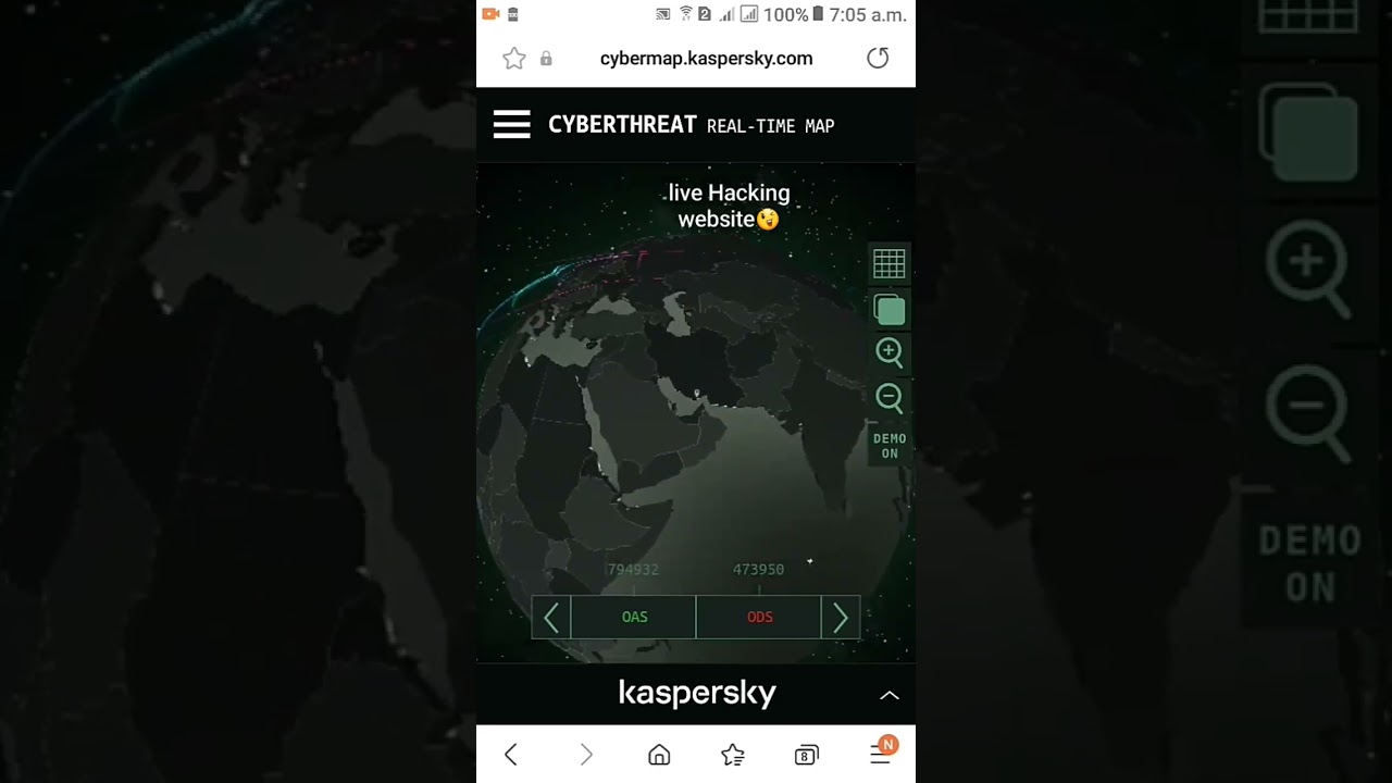 Live Cyber Attack Map by Kaspersky 🌐