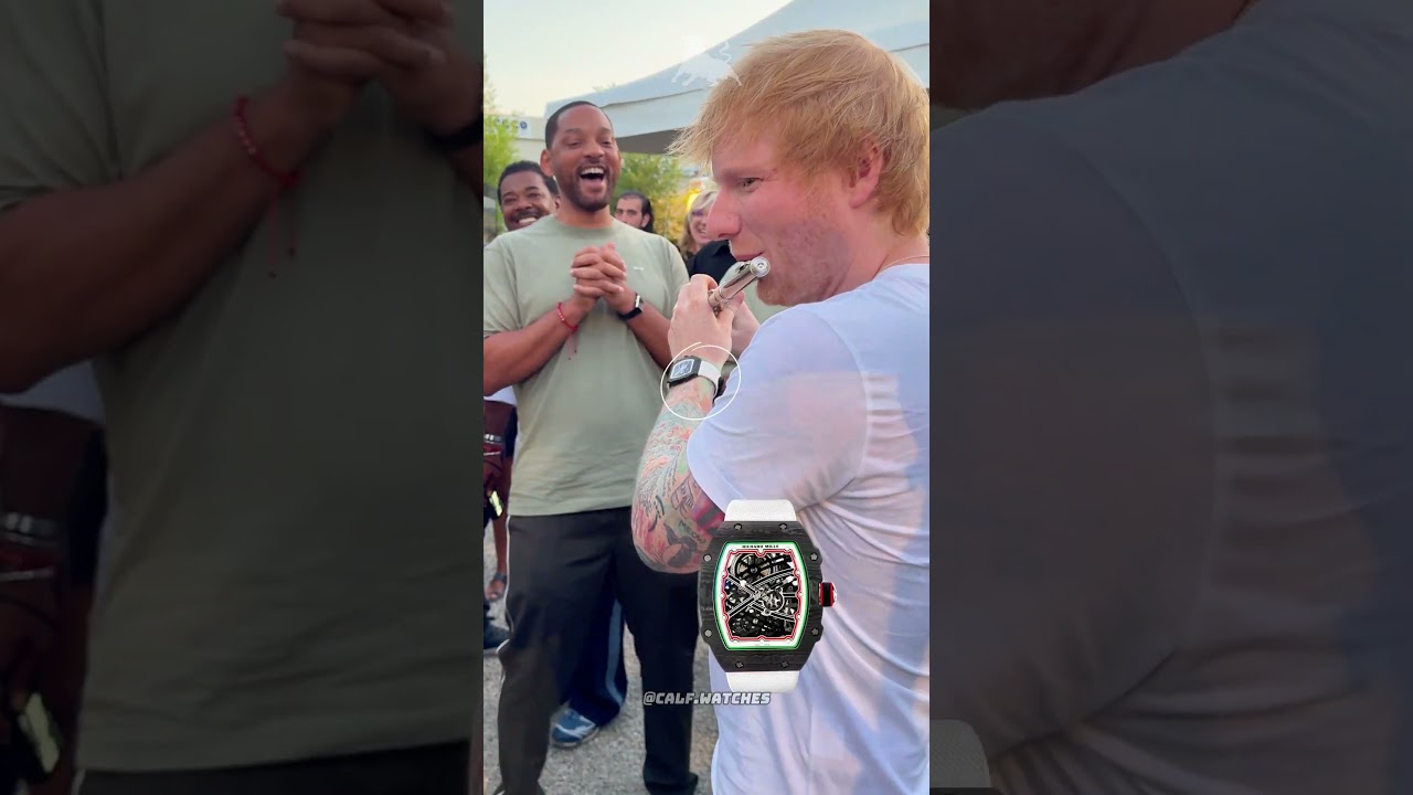 Will Smith & Ed Sheeran Show Off Crazy Watches! 🔥 | Tank vs RM? #Shorts