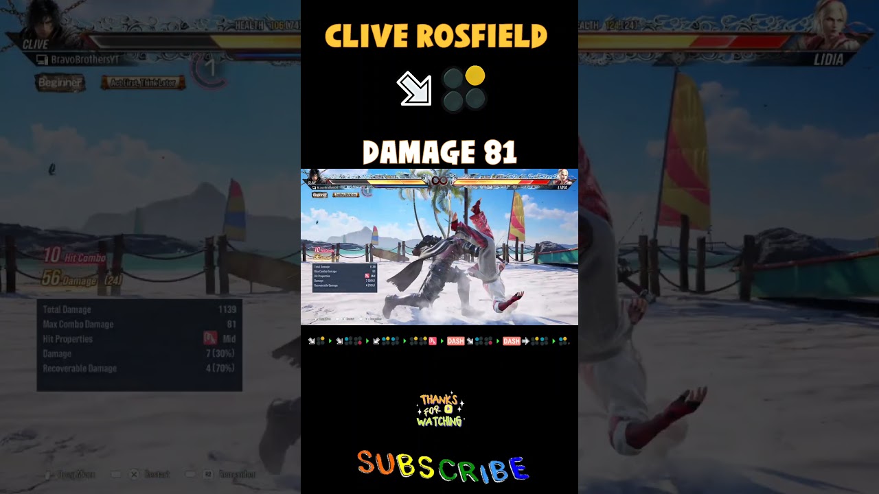 Master Clive Rosfield's Wall Carry Combo in Tekken 8 🎮