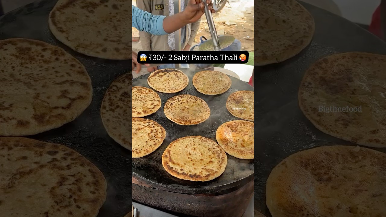 ₹30 Aloo Paratha Thali in Agra 🍽️