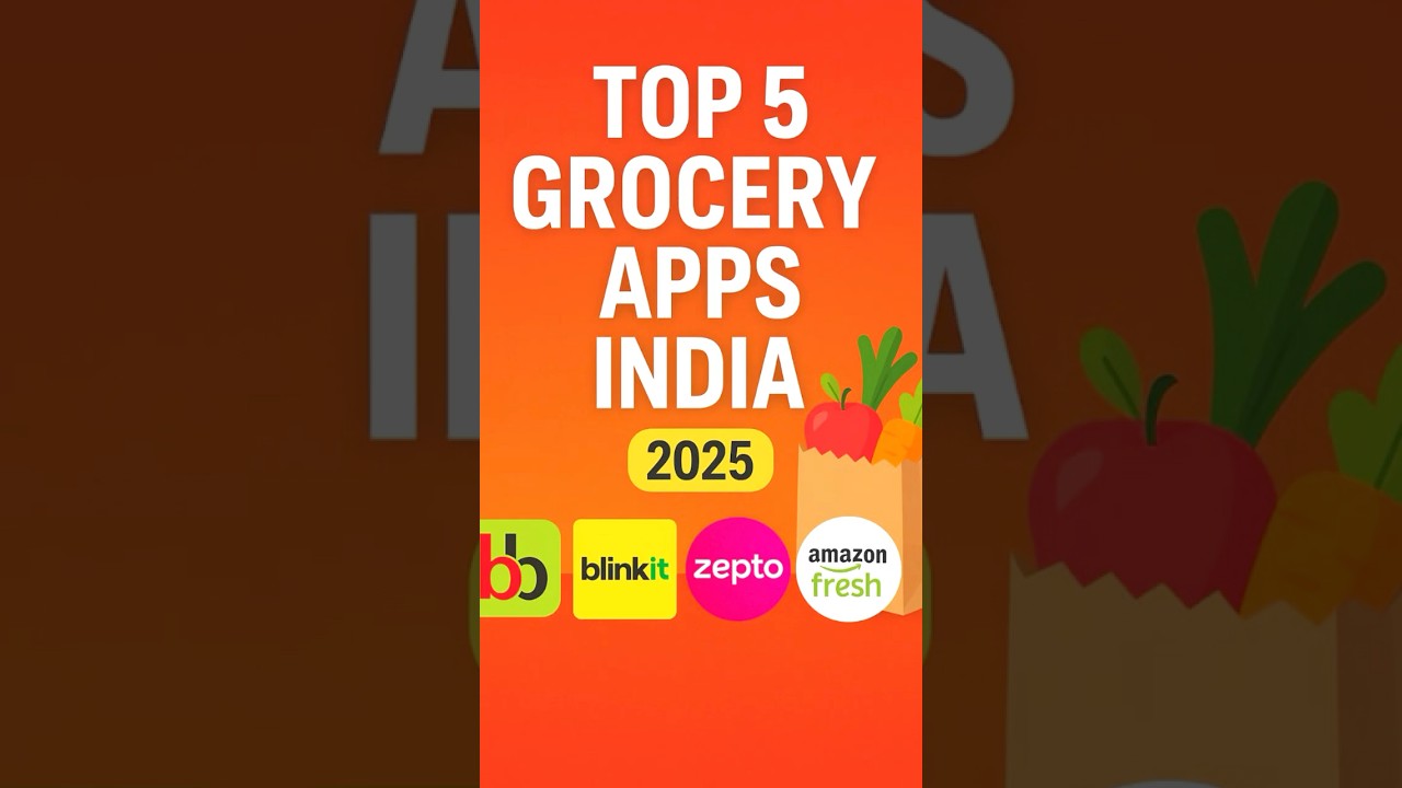 Top 5 Grocery Apps You Should Use in 2025 ๐๐ฆ #shorts #grocery shopping #youtubeshorts