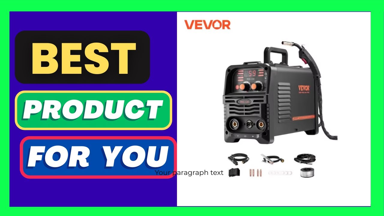 VEVOR 130Amp MIG Welder – 3-in-1 Portable Machine