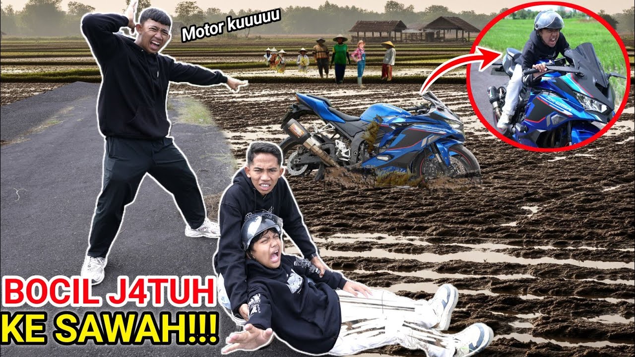 Bocil Bawa Motor Punya Saputra, Tiba-tiba Jatuh 😱