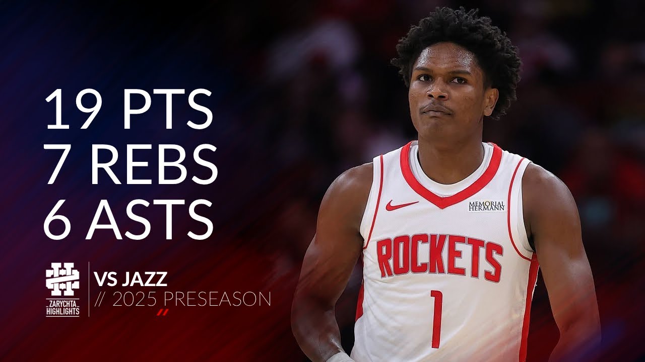 Amen Thompson Scores 19 Points vs Jazz in Preseason π