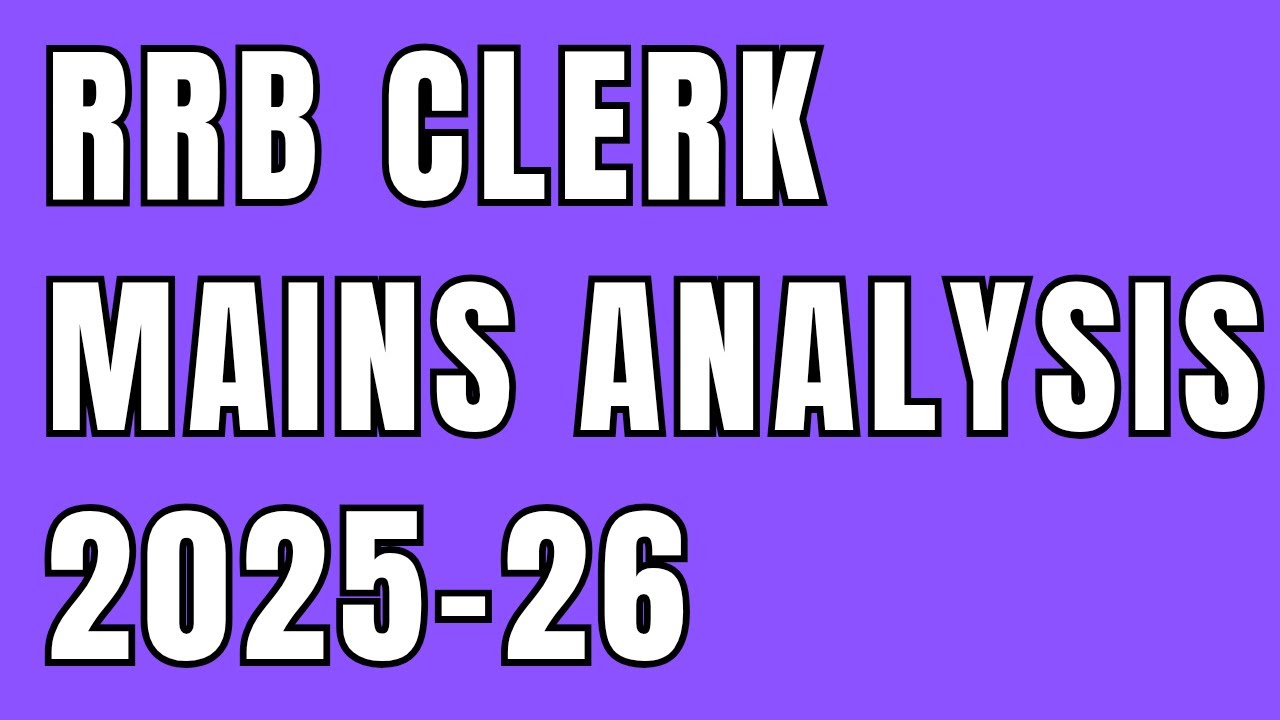 Ibps rrb clerk mains exam analysis telugu 2025-26 by bank exams ravi