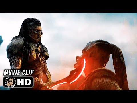 Apex Predator Vs Predator Fight Scene | PREDATOR: BADLANDS (2025) Movie CLIP HD