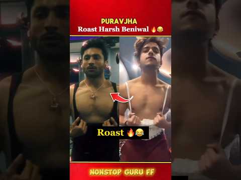 @Puravjha_ roast Harsh Beniwal 😂🔥 @TheHarshBeniwal reaction 😭 #shorts #trending