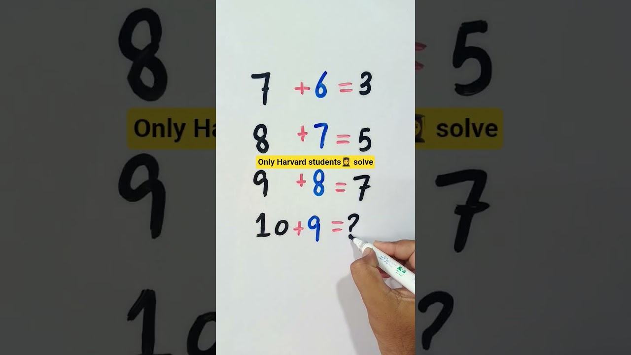 Math Puzzle Challenge Exclusively for Harvard Students
