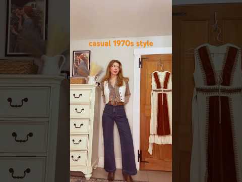 casual 1970s style #1970s #70s #vintagefashion #vintagestyle #grwm #fashionshorts