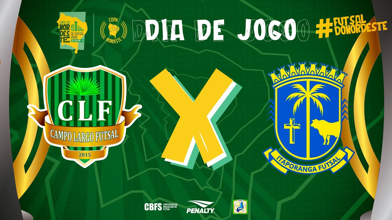 Copa Nordeste de Futsal | Campo Largo x Itaporanga Futsal | 3ª Rodada | Ao Vivo
