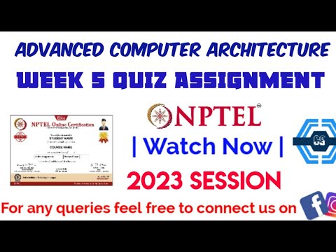 Advanced Computer Architecture | Week 5 Quiz Solutions 2023 | NPTEL | SWAYAM |
