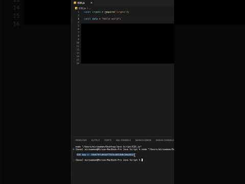 Watch full tutorial on channel | How to encrypt data in JS | #reactnative #javascript #encryption