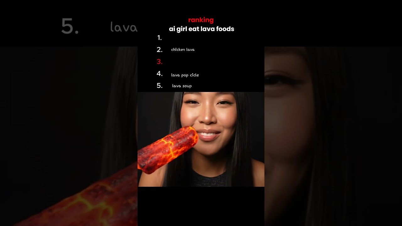 AI Girl's Lava Food Challenge 🌋