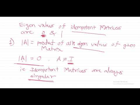 IDEMPOTENT MATRIX | APPLIED MATHEMATICS | CONCEPT IN SHORT | BY TEXAMEET