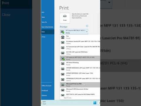 How to Save Microsoft Outlook Emails as PDF, Microsoft Excel #shorts