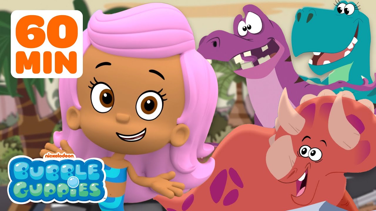 60 MINUTES of Dinosaurs! 🦖 | Bubble Guppies | Nick Jr.