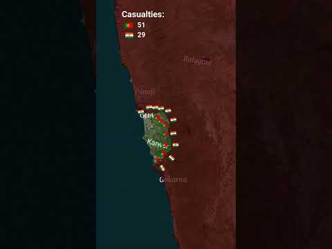 Indian-Portuguese War 1961, The Annexation of Goa animated map