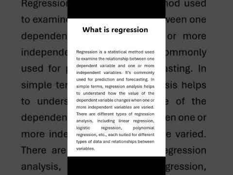 What is Regression